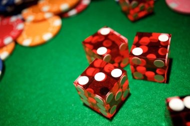 Bingo cards and numbered balls on a table
